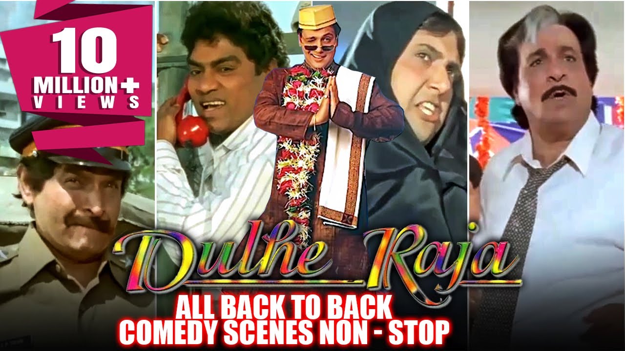 Dulhe Raja All Back To Back Comedy Scenes Non Stop  Govinda Kader Khan Johnny Lever Asrani