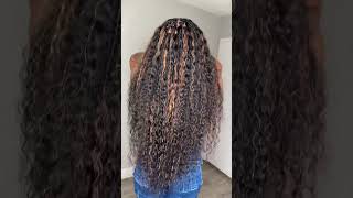 Boho locs using raw curly hair # #bohemian #humanhair #shorts #shortvideo #short