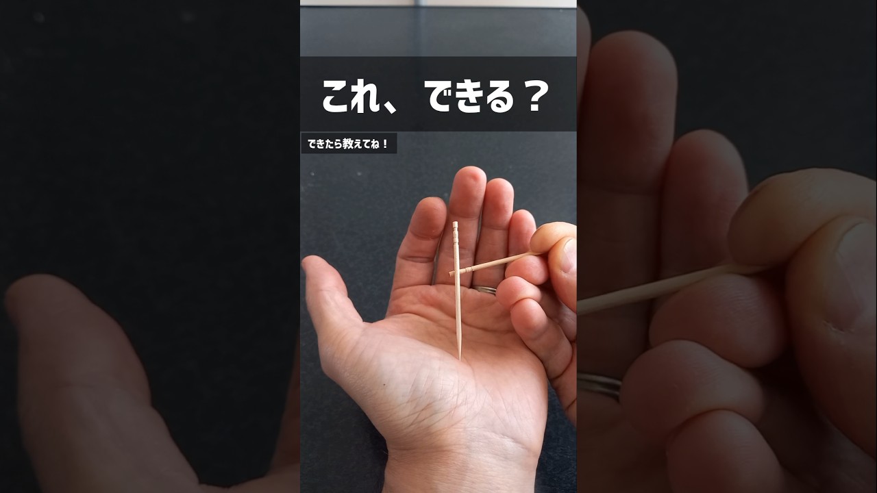 つまようじ2本セット つまようじ2本でできる簡単マジック #手品簡単 #マジック簡単 #ネタ