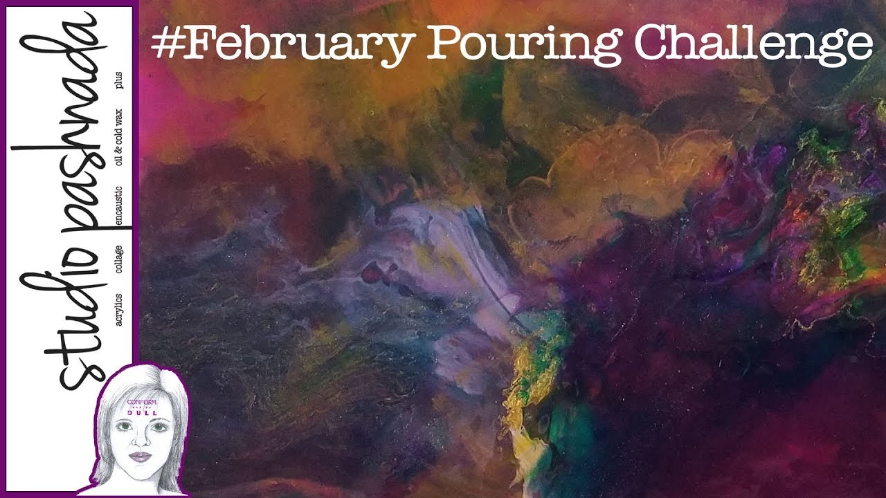 Pouring layers of Golden Fluid Acrylics & GAC 800 