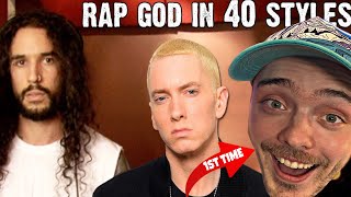 Rapper REACTS for FIRST TIME to Eminem  Rap God | Performed In 40 Styles! Anthony Vincent