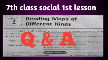7th  Class social lesson 1 question answers/Reading maps of different kinds/@kth YouTube