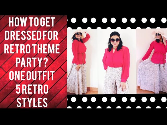 Retro outfit ideas with names for girls || Retro dresses designs - YouTube