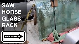 Saw Horse Glass Rack