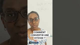 Conversion de la vitesse kilomètre par heure en mètre par seconde. #physiquechimie #bac 2026