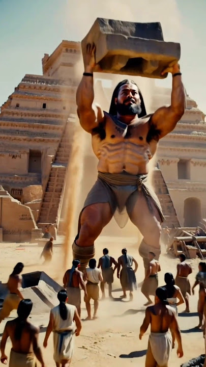 Ancient Egypt Pyramids Construction by Giants - AI Dreams