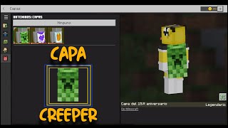 CAPA ESPECIAL 15 AÑOS - CAPA CREEPER para MINECRAFT BEDROCK