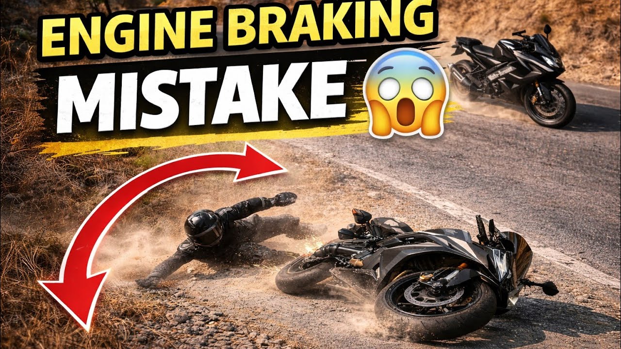 Engine Braking Galti 😱 Downhill Me Bike Phisal Gayi