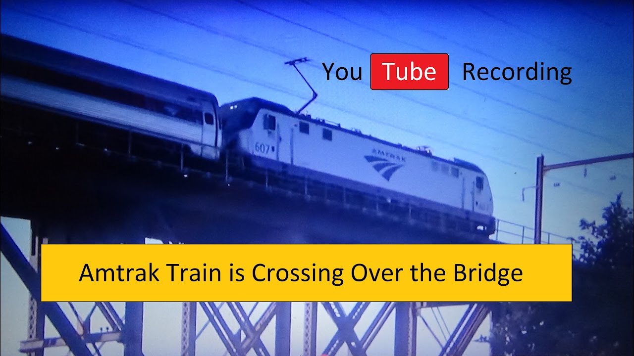chanel perfume Amtrak Train is Crossing Over the Bridge