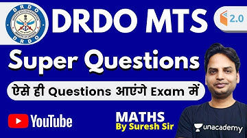 DRDO MTS | Maths Special Session by Suresh Sir | Super Questions