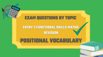Positional Vocabulary Exam Questions. Revise for your Entry 2 Functional Skills Maths Exam
