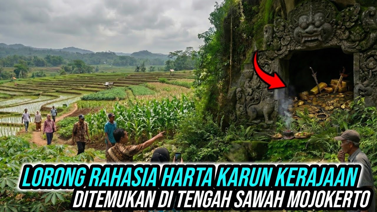 Terungkap Lorong Rahasia Harta Karun Kerajaan Ditemukan di Tengah Sawah Mojokerto !!!