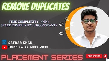 RemoveDuplicates|String|Java|GFG|Leetcode|placementPreparationSeries|FullExplanationWithCode|Safdar|