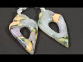 stone imitation polymer clay tutorial FIMO just beautiful DIY earrings experiment