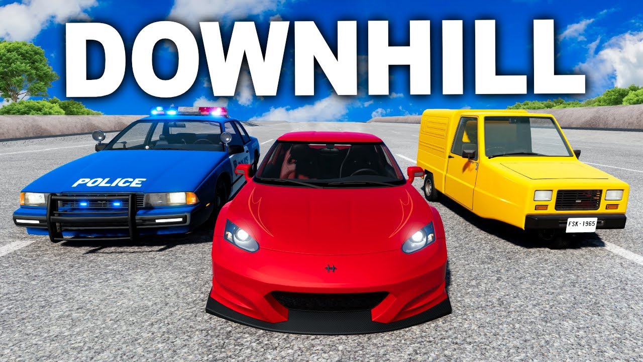 DOWNHILL RACE WITH RANDOMIZED CARS!