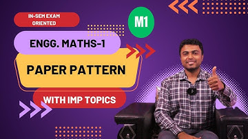 Engineering Maths-1 (M1) Paper Pattern With IMP Topics | Exam Oriented | In-Sem Exam | #sppu
