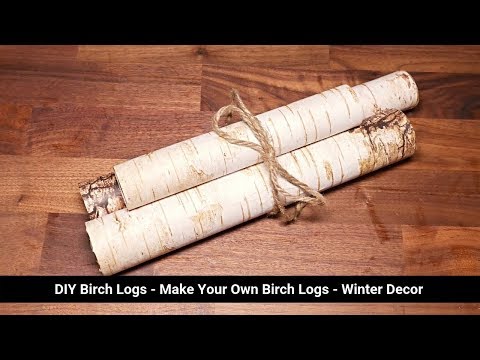 How to Make your own Birch Log Decor • Stencil - a DIY Craft Studio