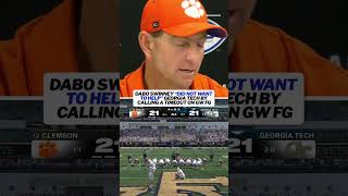 Dabo Swinney Called It A chaotic Situation On Georgia Techs Gw Fg
