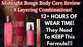 🤌🏾B.B.W Needs To Keep This Formula!✅ ▌Midnight Rouge Review +8 Layering Combos!✨ #bathandbodyworks