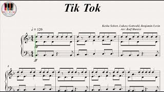 Tik Tok - Kesha, Piano