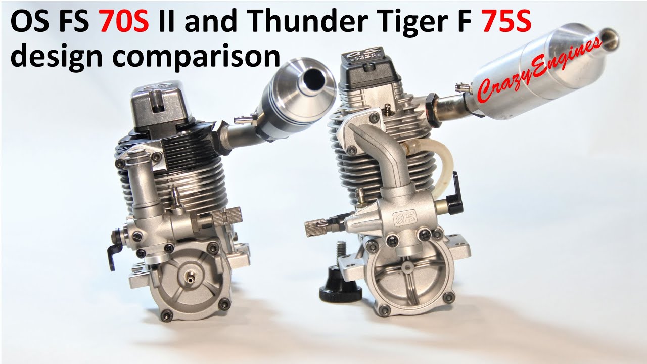 Thunder Tiger F 91S and OS FS 91S II design comparison - YouTube