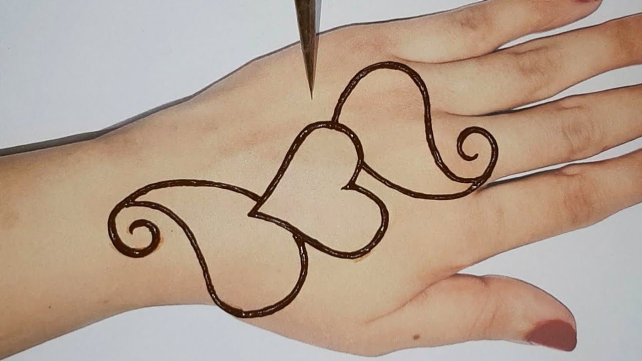Amazing Heart Shape Henna Design | Very Beautiful Mehndi Designs for ...