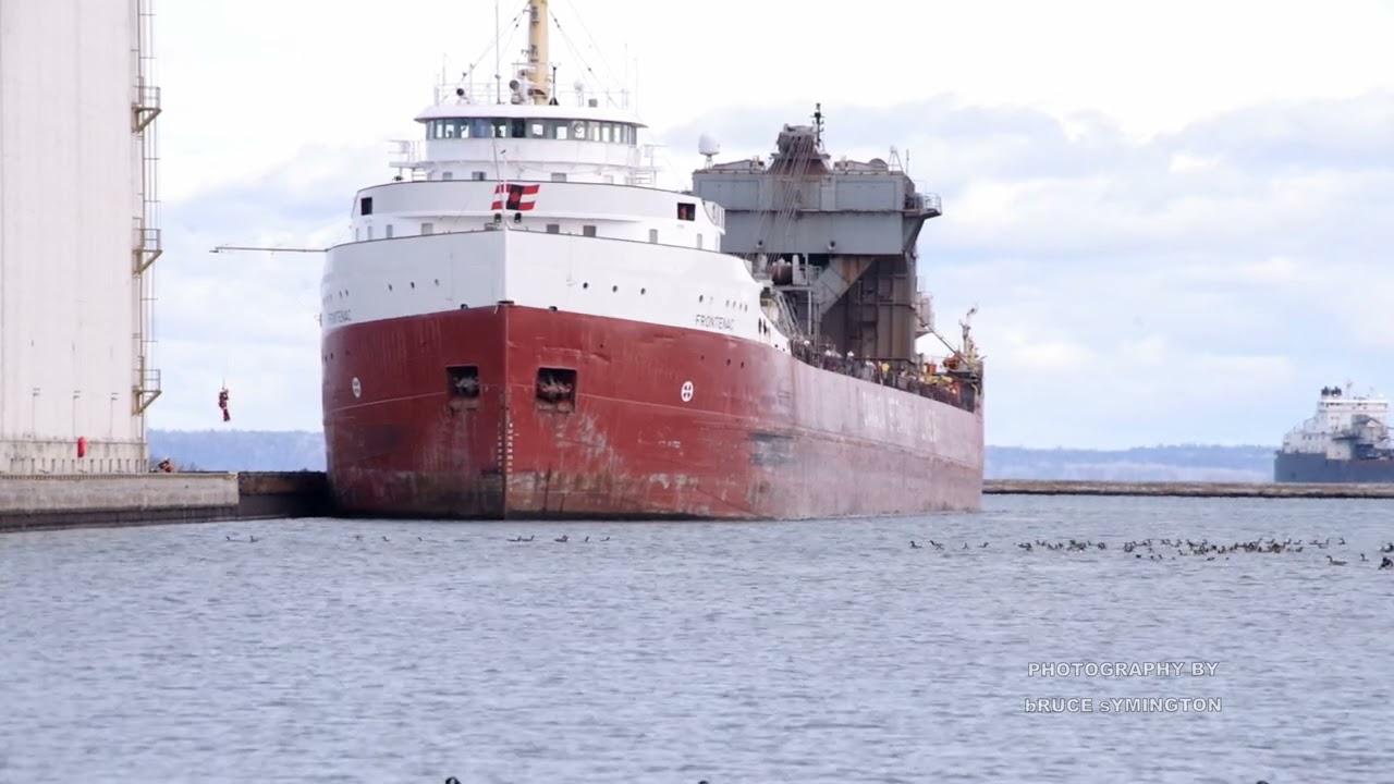 CSL "Frontenac" docking at Viterra "A" Elevator in Thunder Bay