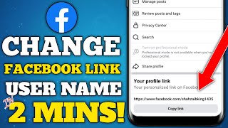 How to change facebook account url | Facebook account link change 2026 | Facebook url link