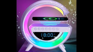 ZOOPEEN White Noise Machine Alarm Clocks for Bedroom,Bluetooth Speakers Ambient Lighting Night Light