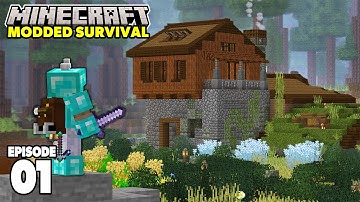 Modded Minecraft Let’s Play #1 - Cozy Beginnings