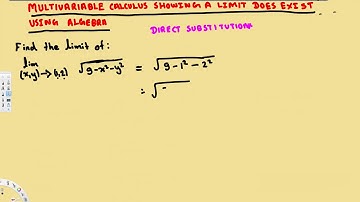 Multivariable Limit  How to show a limit exists - Direct Substitution - Vector Calculus