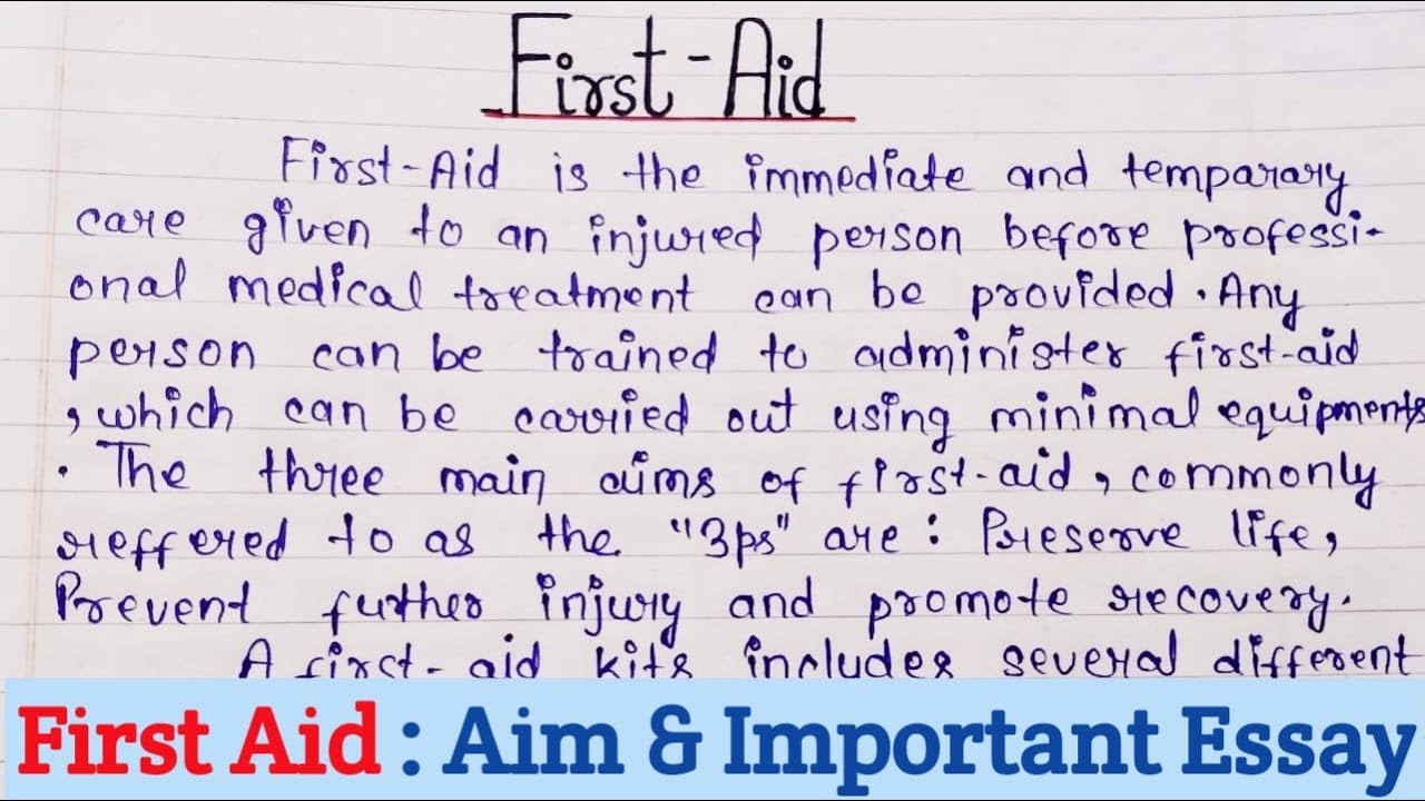 essay on importance of first aid