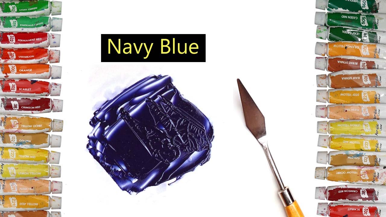 How To Make Navy Blue Color - Mixing Acrylic Colors