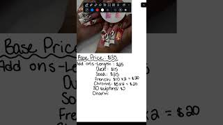 Nail price breakdown! #nycnailtech #nails #idomyownnails #nailcare #nailtech #nailfiles