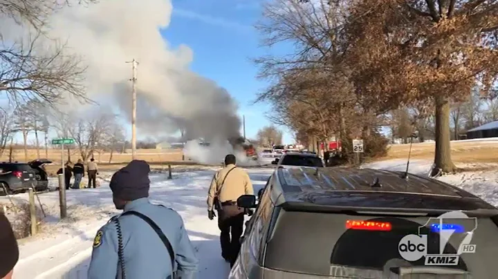Vehicle chase ends in fiery crash in Callaway County
