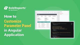 How to Customize the Parameter Panel in an Angular App