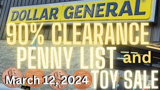 Dollar General Penny List and 90% off Clearance