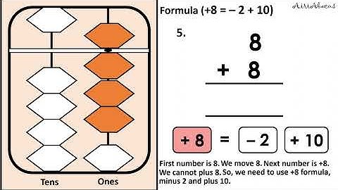 Abacus - Lesson 15 Formula (+ 8 = - 2 + 10) #abacus