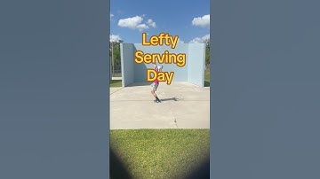 Lefty Serve Day 🎾 #tennispractice #tennisdrills #tennislife #tennistraining #tennistechnique