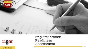 Implementation Readiness Assessment | RigER webinar #122