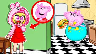 I Became a HUMAN to SPY on DADDY PIG in Roblox