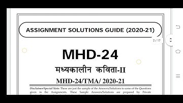 MHD 24 Ignou Solved Assignment 2020-21