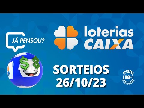 Loterias CAIXA: Mega-Sena, Quina, Lotofácil e mais 26/10/2023