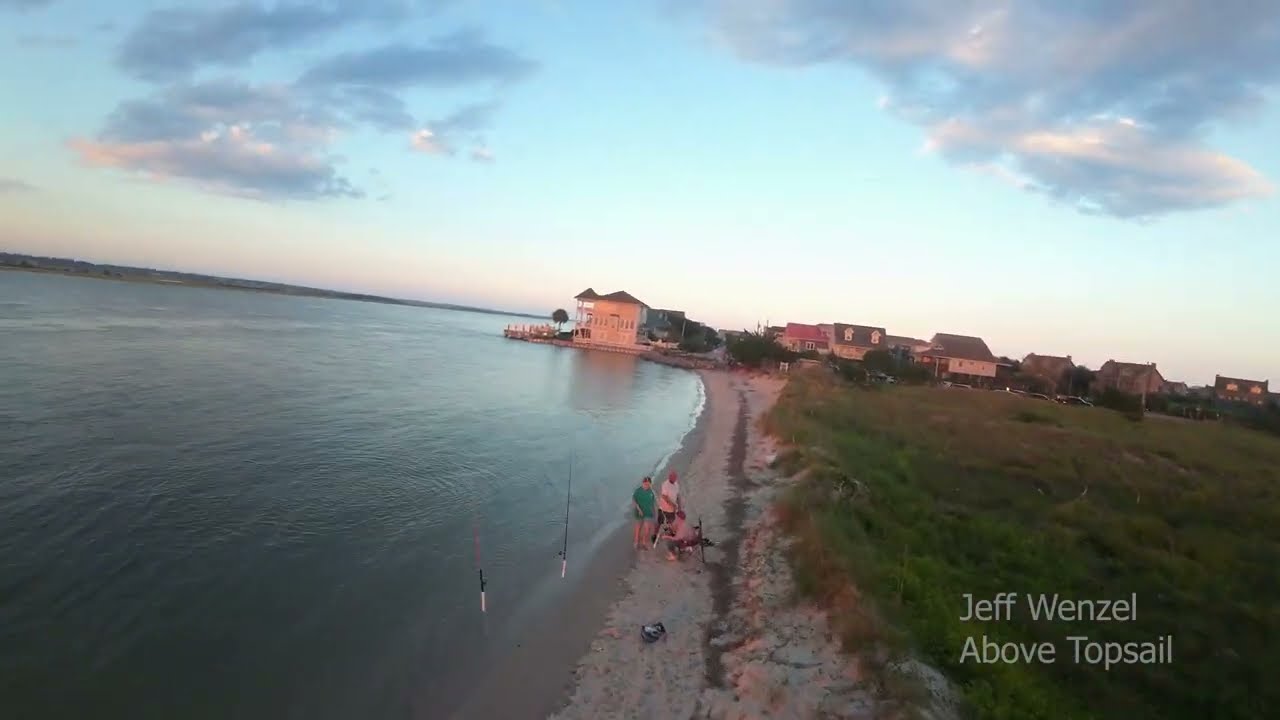 Serenity Point sunset flight - Topsail Island NC