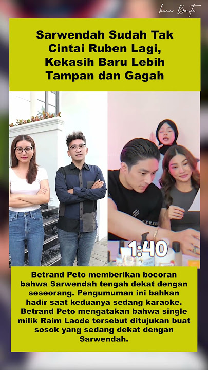 Sarwendah Sudah Tak Cintai Ruben Lagi, Kekasih Baru Lebih Tampan dan Gagah #seleb #sarwendah