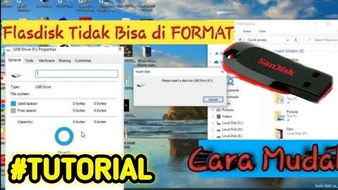 #Tutorial Mengatasi Flashdisk tidak bisa di format Unknown capasity | Flashdisk 0 byte Tutorial