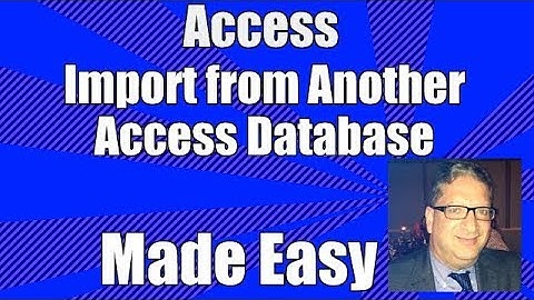 Access import from another Access database 2010 2013 2016 tutorial for beginners
