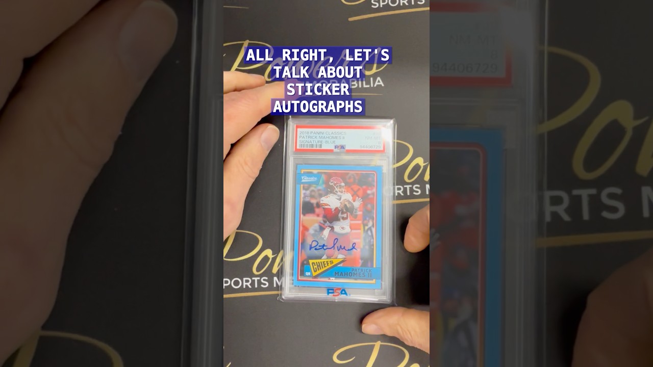 Разъяснение различий между автографами на карточках и наклейках.