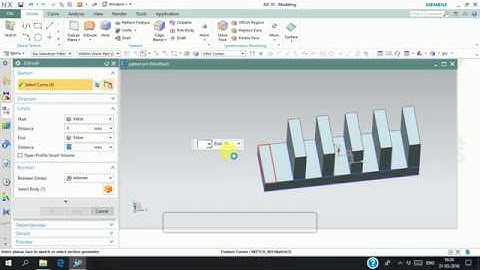 Extrude and Patteren feature commends in nx 10   part 1