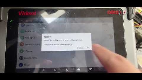 Vident iSmart800 Pro reset setting function Display - obd2shop.co.uk
